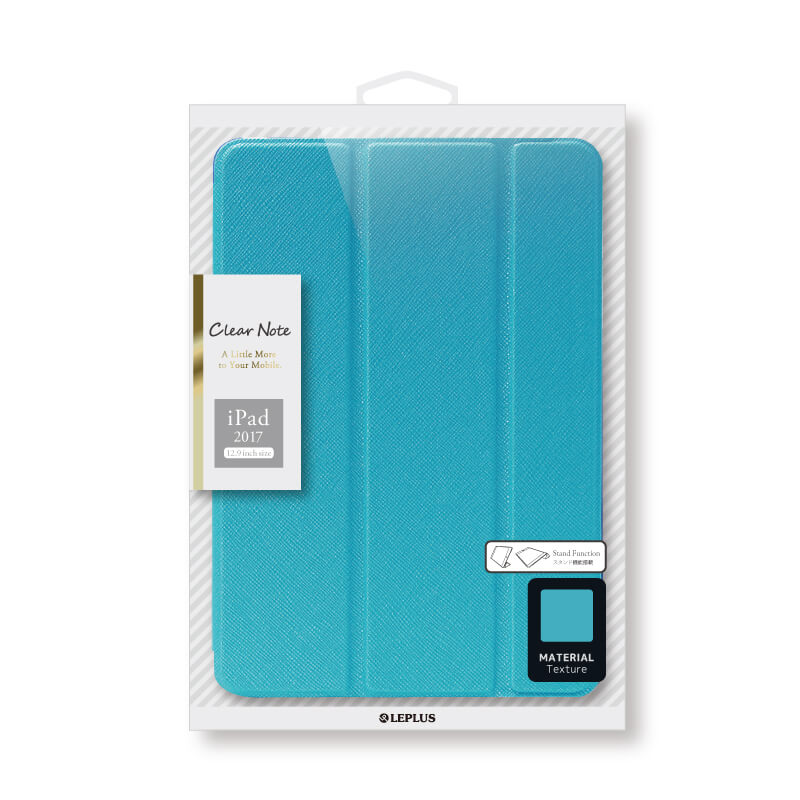 iPad Pro 12.9inch/iPad Pro 背面クリアフラップケース 「Clear Note」 ブルー