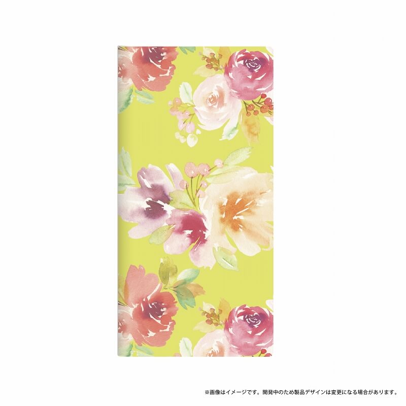 Galaxy S8 SC-02J/SCV36 薄型デザインPUレザーケース「Design+」 Flower イエロー