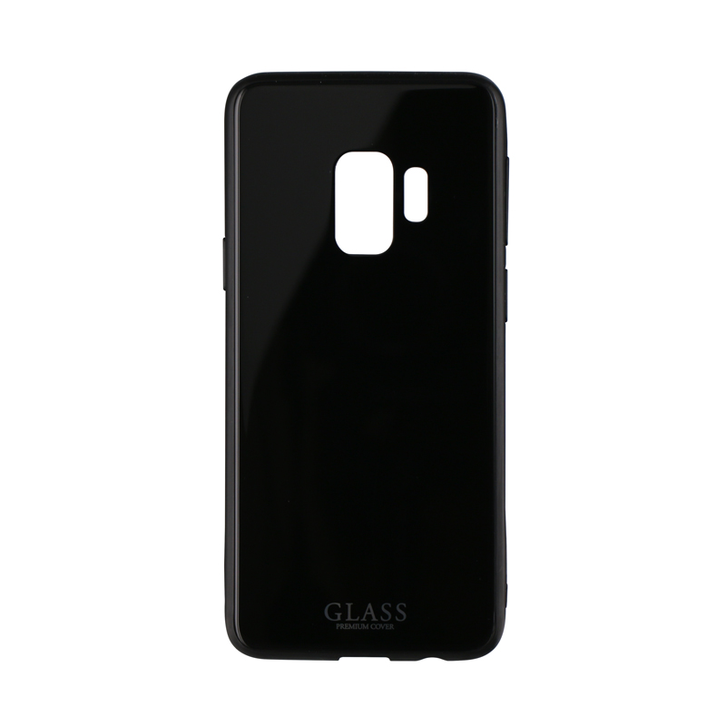 Galaxy S9 SC-02K/SCV38 背面ガラスシェルケース「SHELL GLASS」 ブラック