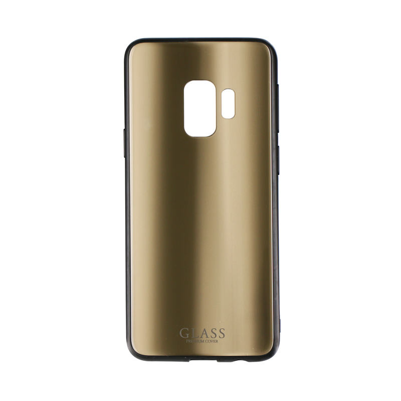 Galaxy S9 SC-02K/SCV38 背面ガラスシェルケース「SHELL GLASS」 ゴールド