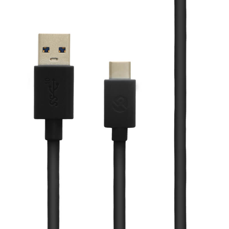 スマートフォン（汎用） USB A to Type-C(USB 3.1 Gen2) ケーブル 15cm ブラック