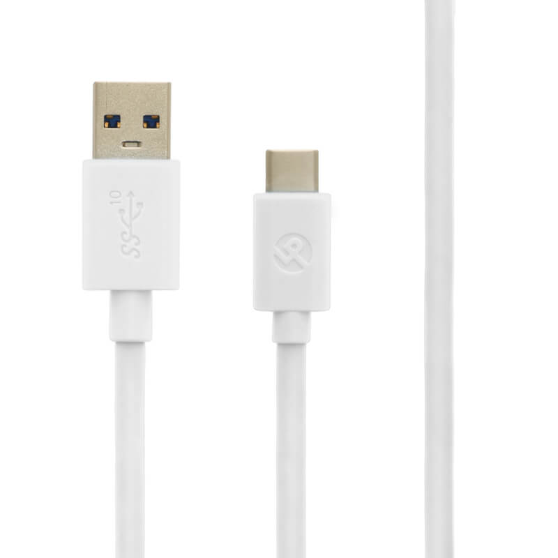 スマートフォン（汎用） USB A to Type-C(USB 3.1 Gen2) ケーブル 15cm ホワイト