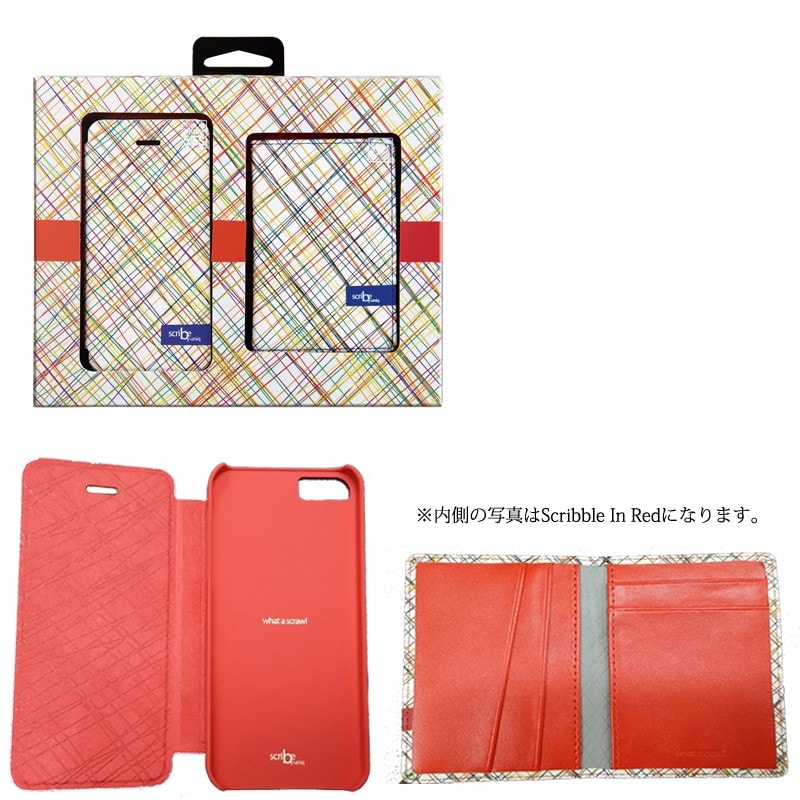 【Uniq】【Gift Pack】【Scribe】iPhone SE/5S/5 + Name Card Holder（Scribble In Blue）