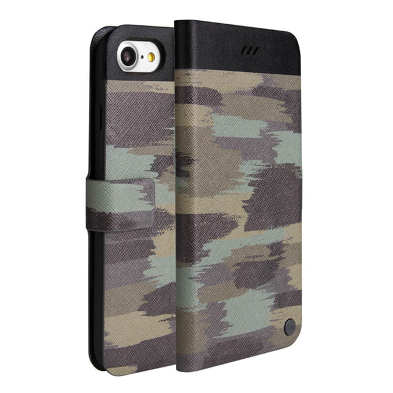 iPhone 7(4.7インチ）/手帳型ケース/Slim diary Militaire/Classic In Camo(ブラウン）
