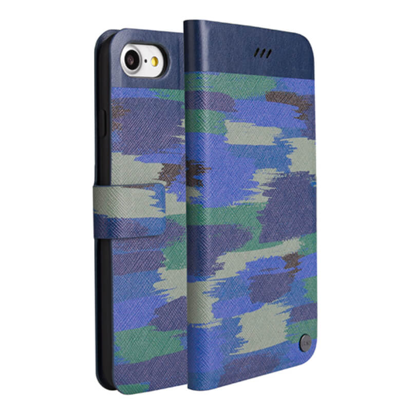 iPhone 7(4.7インチ）/手帳型ケース/Slim diary Militaire/Navy Fight（ブルー）