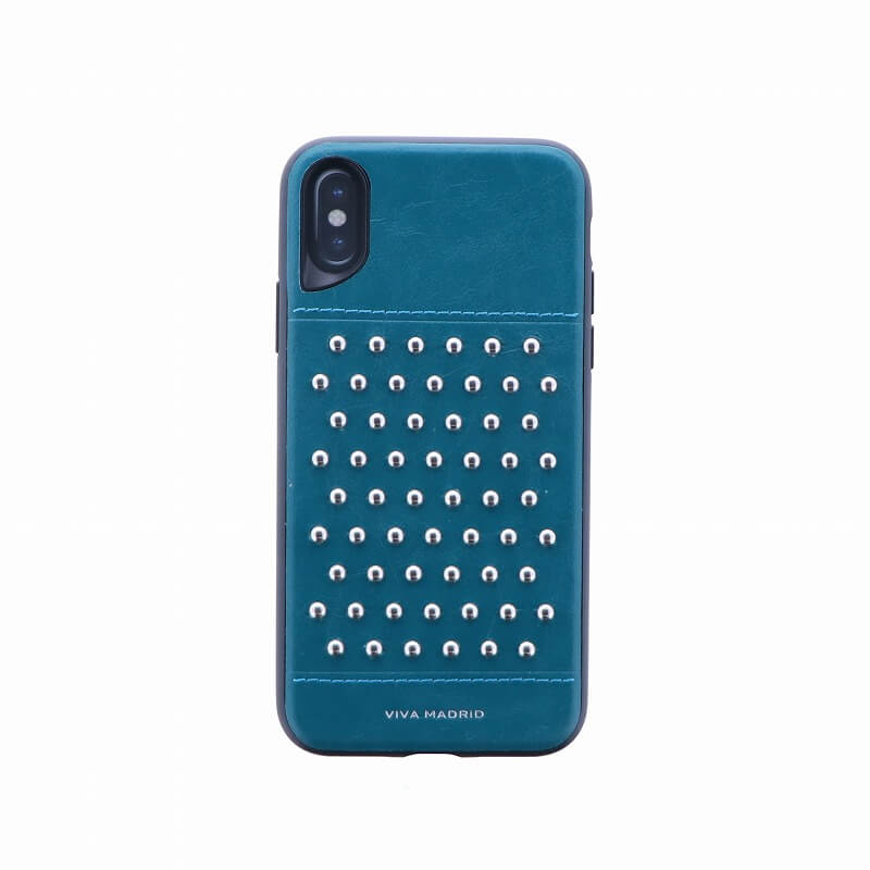 iPhone XS/iPhone X シェル型ケース/スタッズ/Tacho Collection/Teal(Green)