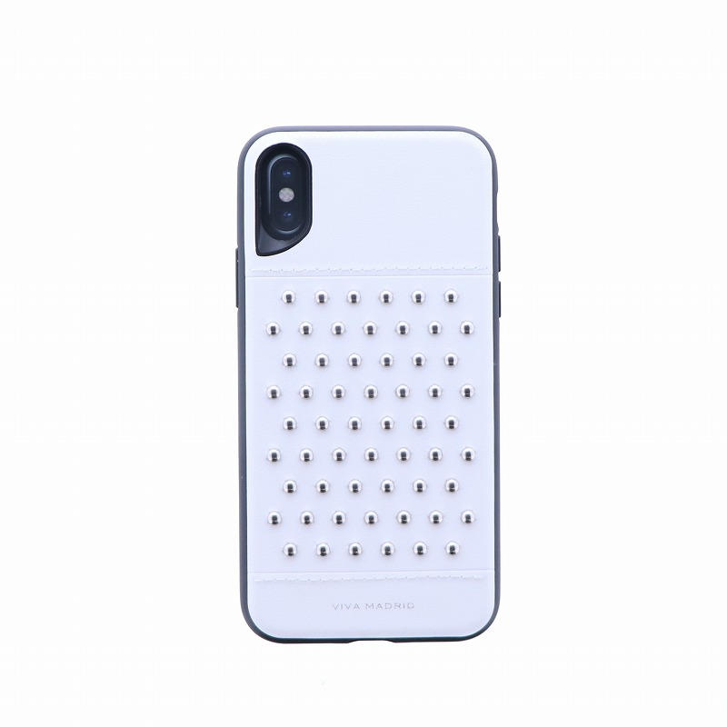 iPhone XS/iPhone X シェル型ケース/スタッズ/Tacho Collection/Blanc(White)