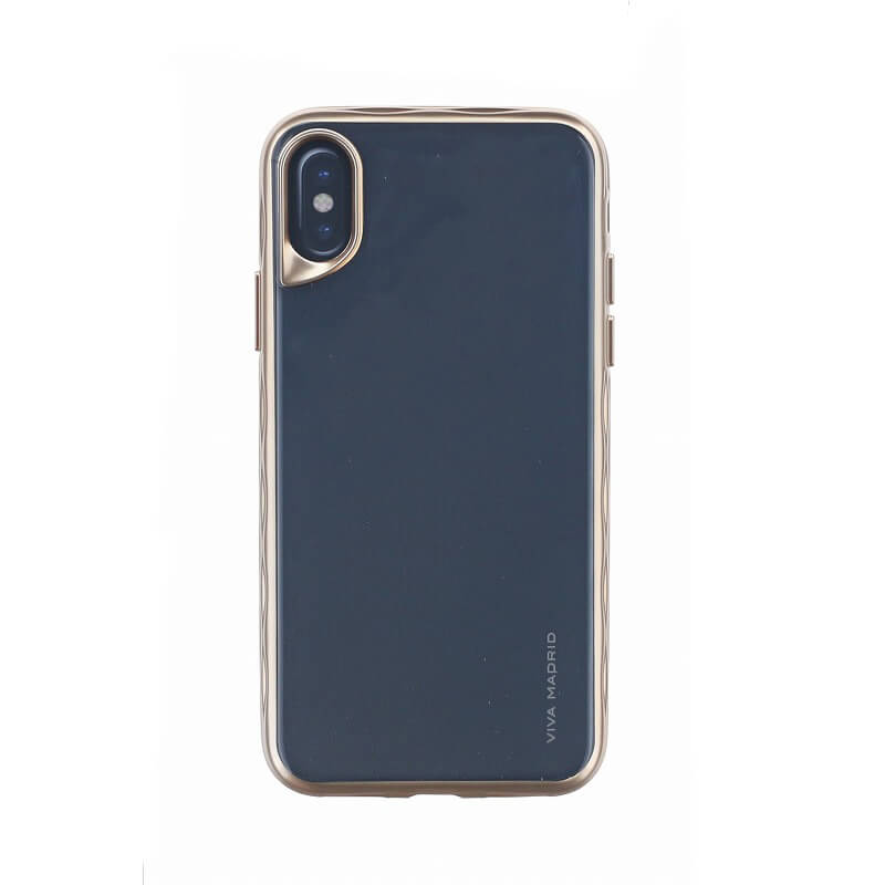 iPhone X/シェル型ケース/タフメタル/Metalico Glosa Collection/Champagne Gold