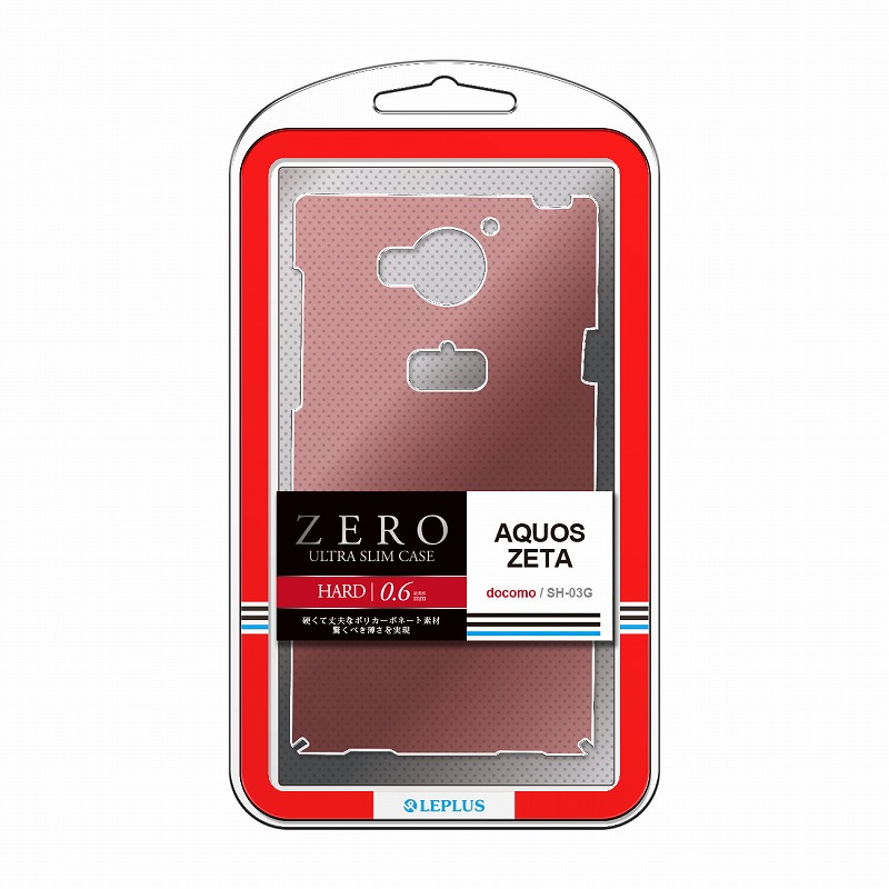AQUOS ZETA SH-03G 超極薄ハードケース「ZERO HARD」 クリアレッド