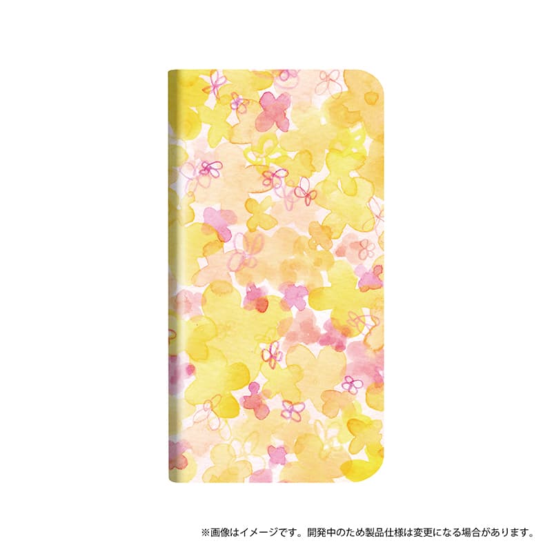 Galaxy S9+ SC-03K/SCV39 薄型デザインPUレザーケース「Design+」 Flower オレンジ