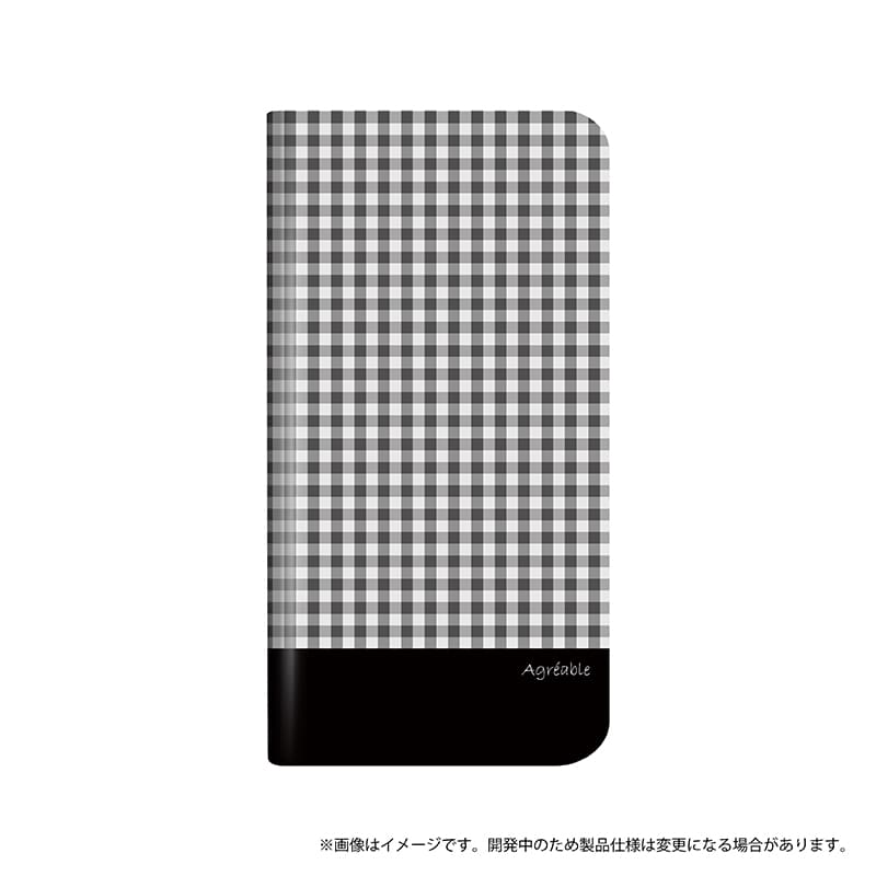 Galaxy S9+ SC-03K/SCV39 薄型デザインPUレザーケース「Design+」 モノトーンチェック