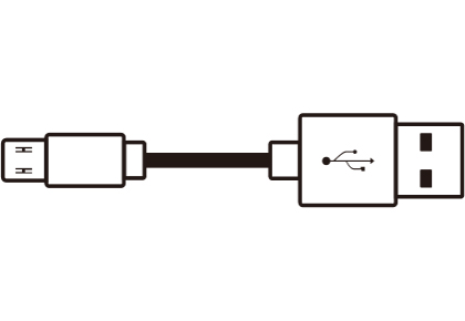 USB micro-B to USB Standard-A ケーブル