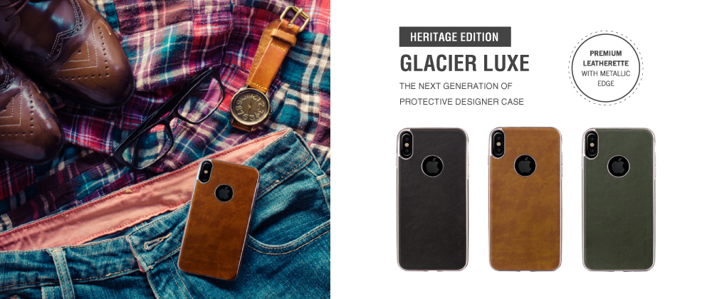 iPhone X/シェル型ケース/ソフトPU/Glacier Luxe Heritage