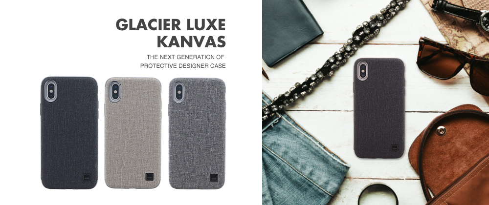 iPhone X/シェル型ケース/メタルソフトPU/Glacier Luxe Kanvas