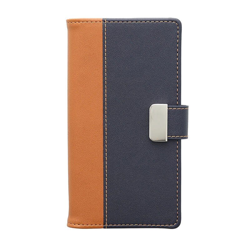 arrows Be F-05J 上質PUレザーブックケース「PREMIER」 ネイビー