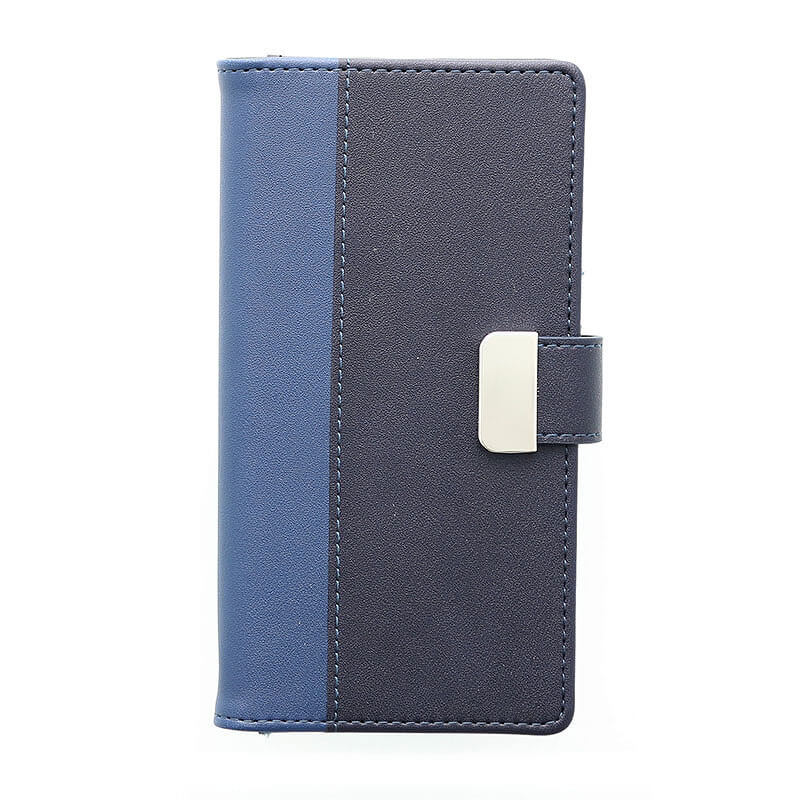 arrows Be F-05J 上質PUレザーブックケース「PREMIER」 ネイビー