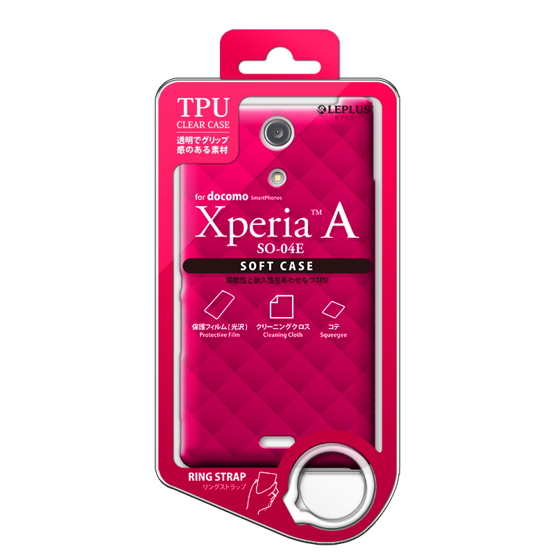 Xperia(TM) A SO-04E TPUケース(ダイヤ) ピンク
