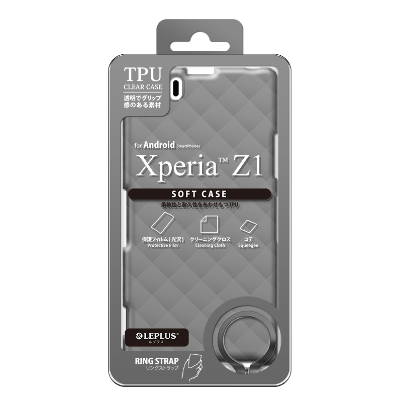 Xperia(TM) Z1 SO-01F/SOL23 TPUケース(ダイヤ) スモーク