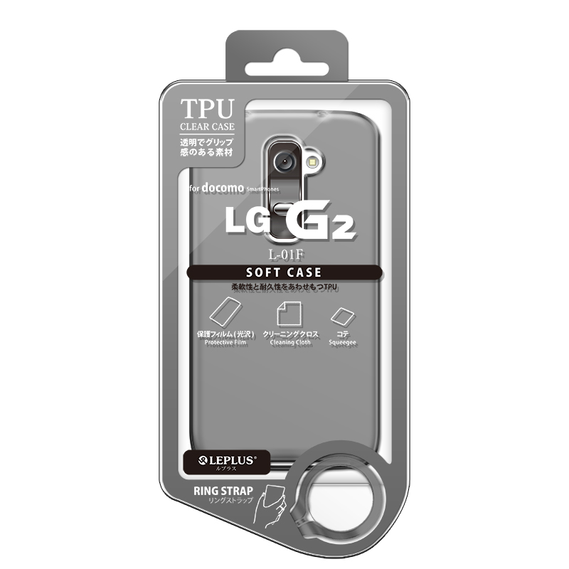 LG G2 L-01F TPUケース(ノーマル) スモーク