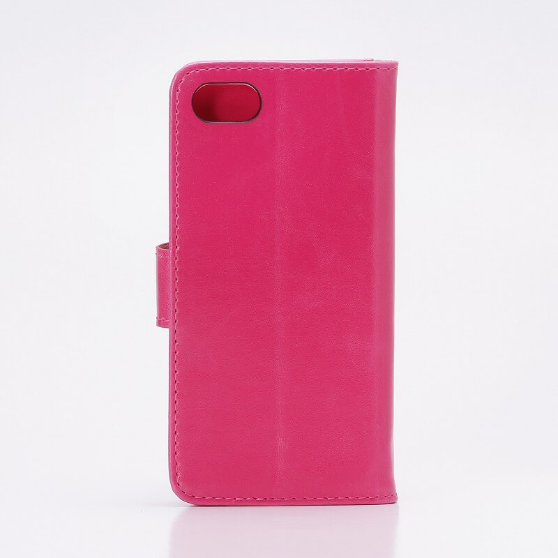 iPhone7 ブックタイプPUレザーケース「BOOK」 ピンク