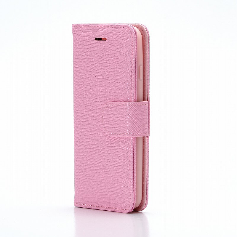 iPhone7 ブックタイプPUレザーケース「BOOK Colors」 フラワーピンク