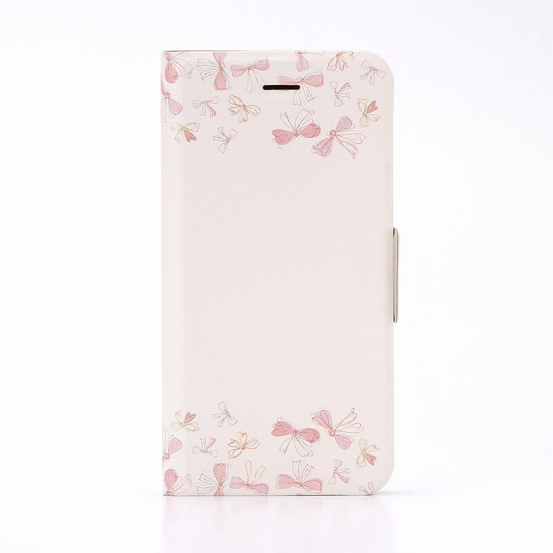 iPhone7 薄型デザインPUレザーケース「Design+」 リボン