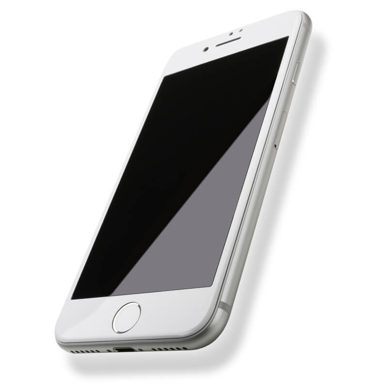 iPhone7 Plus ガラスフィルム 「GLASS PREMIUM FILM」 全画面保護 スーパーフィット 極薄ステンレススチール製 ホワイト 0.15mm