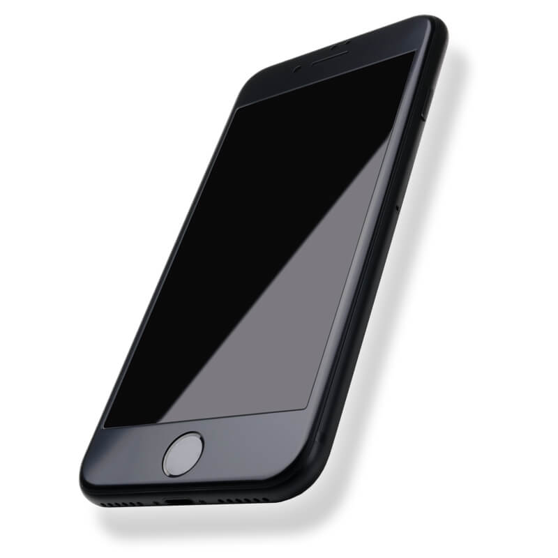 iPhone7 Plus ガラスフィルム 「GLASS PREMIUM FILM」 全画面保護 スーパーフィット 極薄ステンレススチール製 ブラック 0.15mm