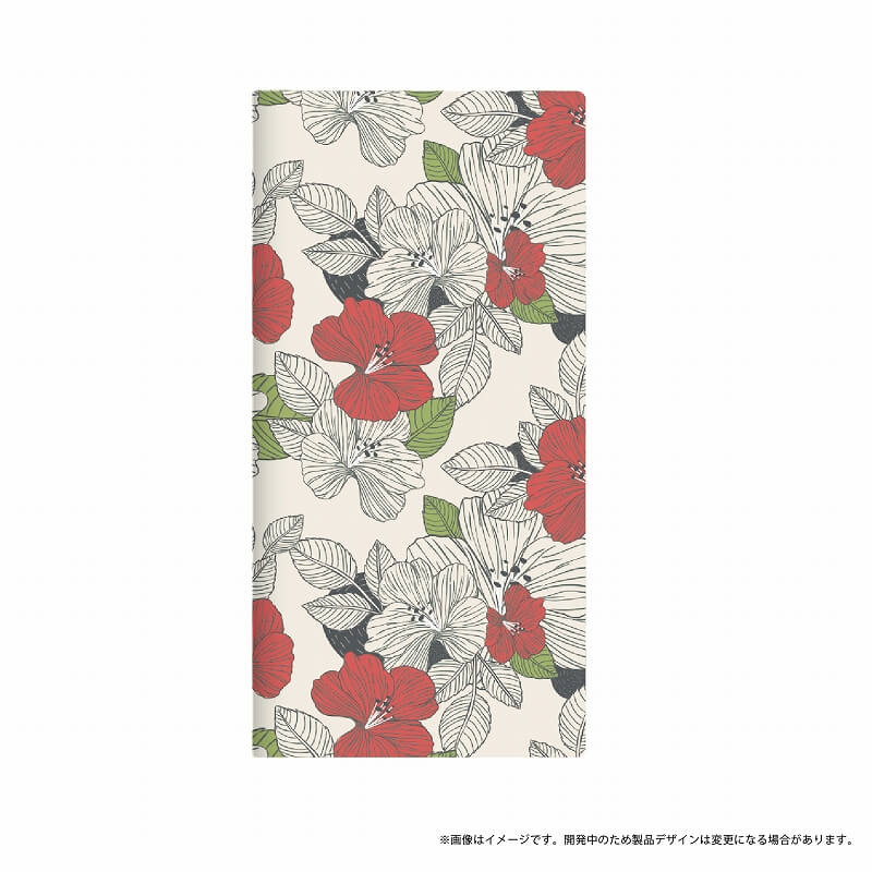 Galaxy S8 SC-02J/SCV36 薄型デザインPUレザーケース「Design+」 Flower モダン