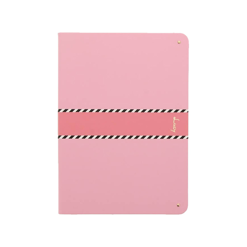 iPad 2017 9.7inch/iPad 2018 9.7inch 【Lucy】ツートン手帳型ケース/ピンク