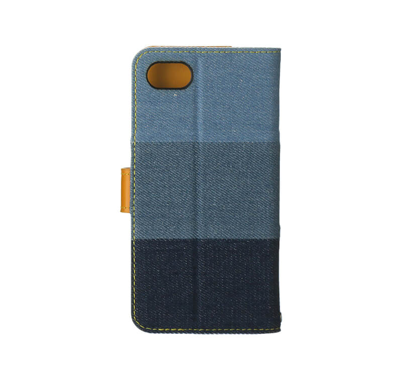 iPhone 8/7 デニムブックケース「WINDE」 3色デニム・ブルー