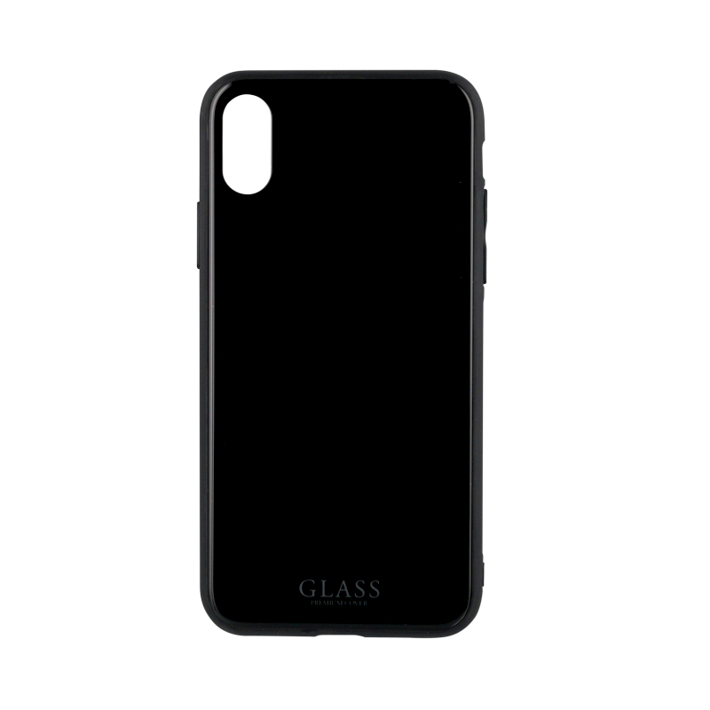 iPhone X 背面ガラスシェルケース「SHELL GLASS」 ブラック