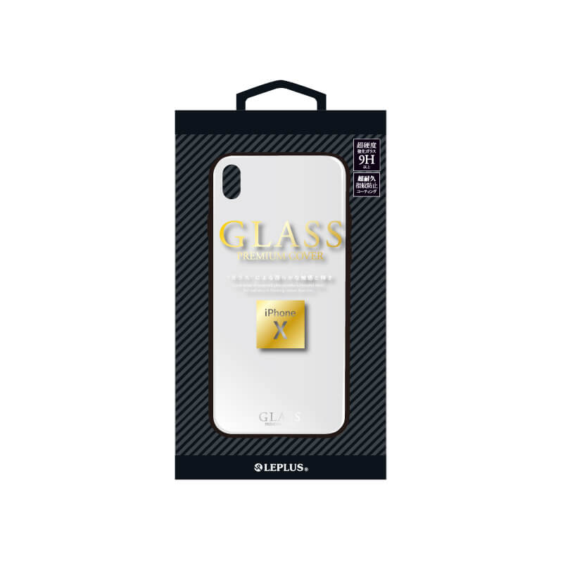 iPhone XS/iPhone X 背面ガラスシェルケース「SHELL GLASS」 ホワイト
