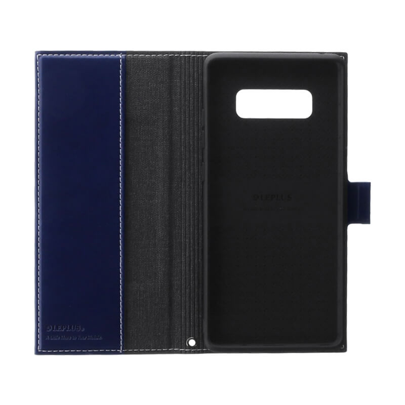 Galaxy Note8 SC-01K/SCV37 薄型PUレザーフラップケース「PRIME」 ネイビー