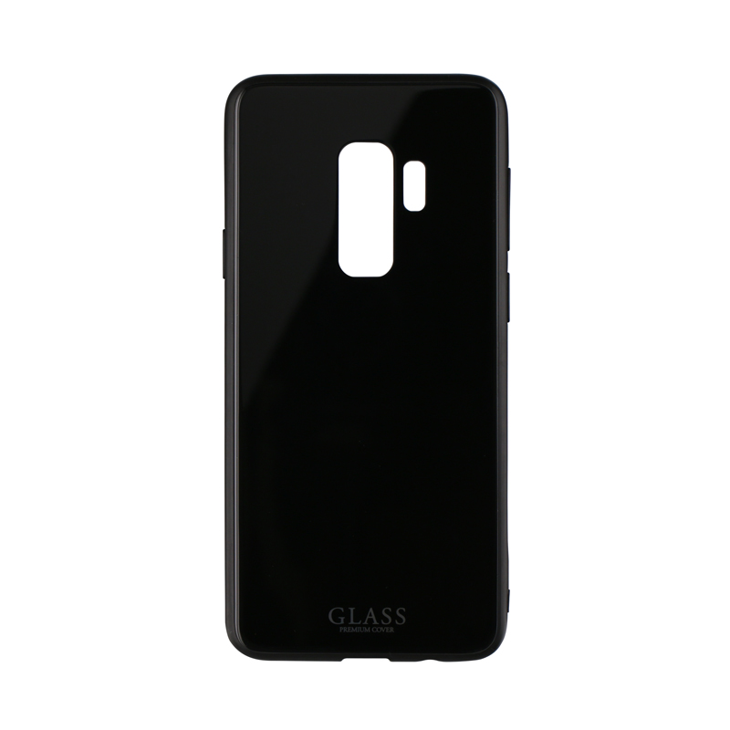 Galaxy S9+ SC-03K/SCV39 背面ガラスシェルケース「SHELL GLASS」 ブラック