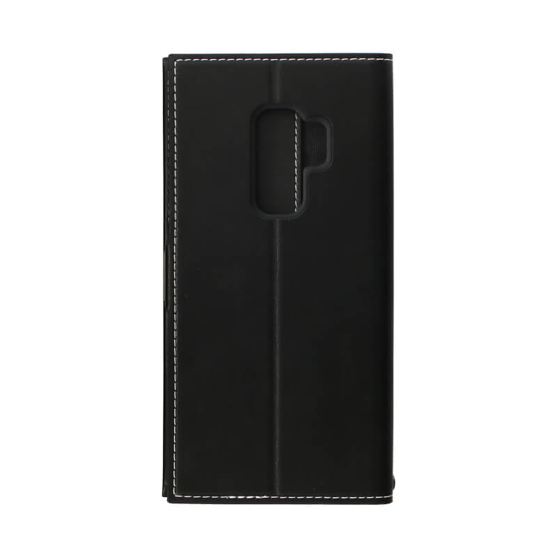 Galaxy S9+ SC-03K/SCV39 薄型PUレザーフラップケース「PRIME」 ブラック