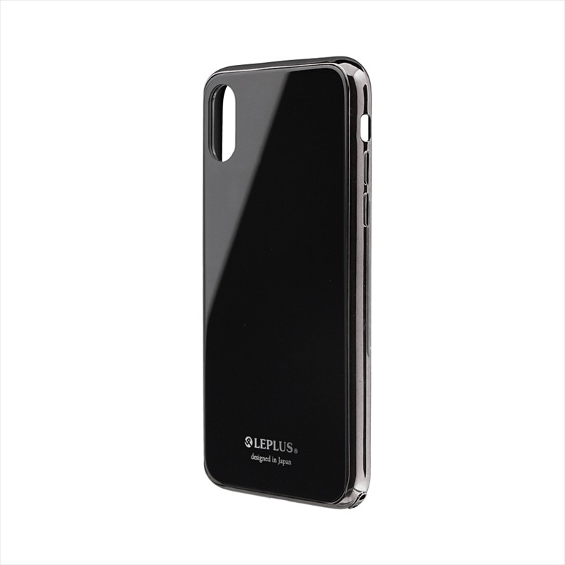 ◇iPhone XS/iPhone X 背面ガラスシェルケース「SHELL GLASS PREMIUM」 ブラック