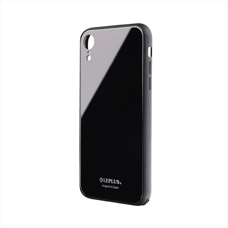 iPhone XR 背面ガラスシェルケース「SHELL GLASS」 ブラック
