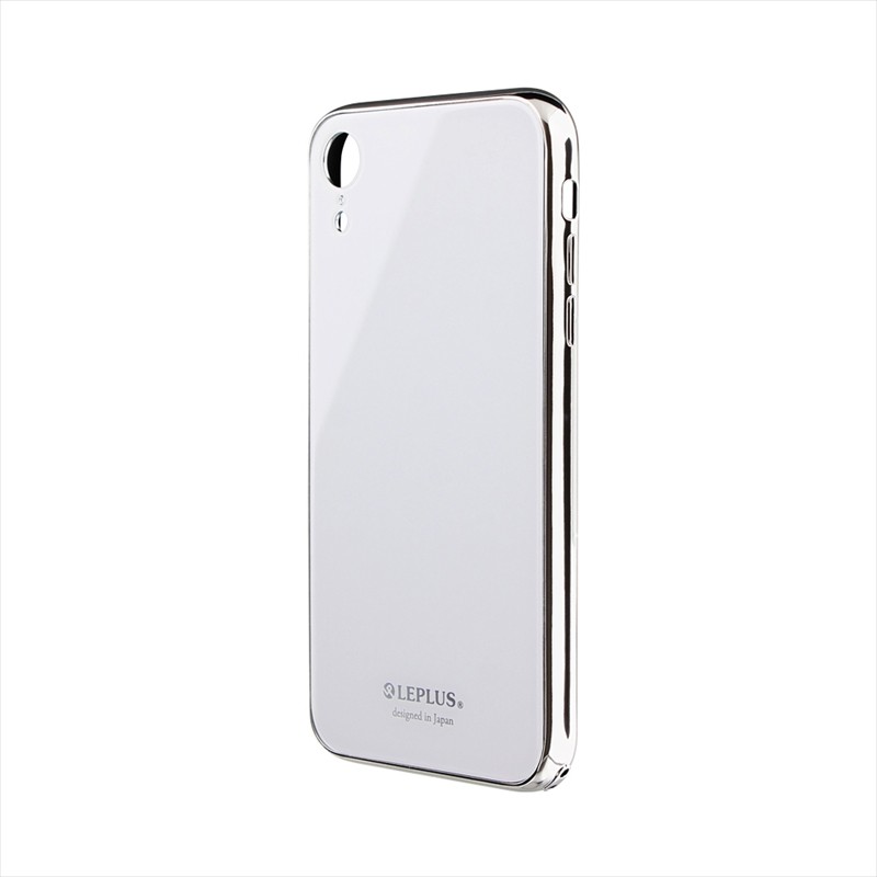 〇iPhone XR 背面ガラスシェルケース「SHELL GLASS PREMIUM」 ホワイト