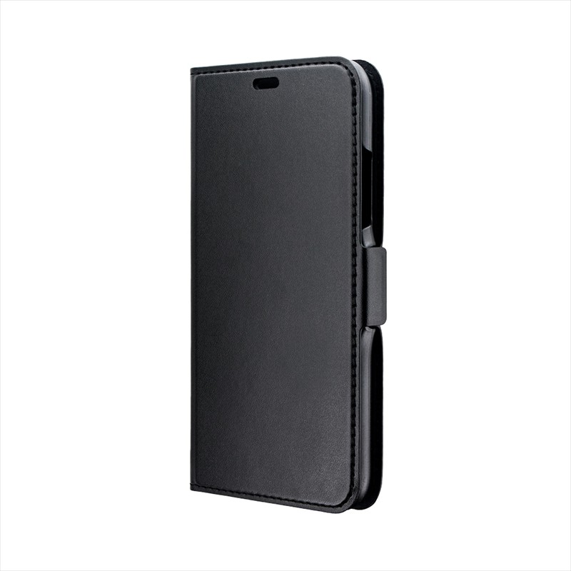 ◇iPhone XR 薄型PUレザーフラップケース「FILE」 ブラック