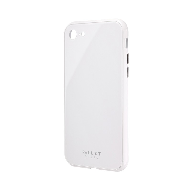 iPhone 8/7 ガラスハイブリッドケース「PALLET GLASS」 ホワイト