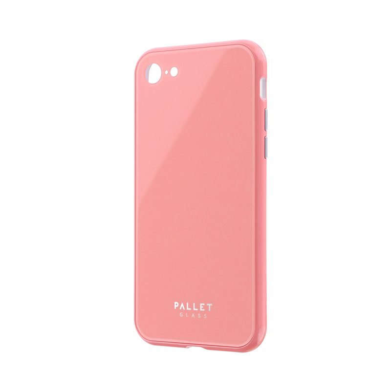 iPhone 8/7 ガラスハイブリッドケース「PALLET GLASS」 ピンク
