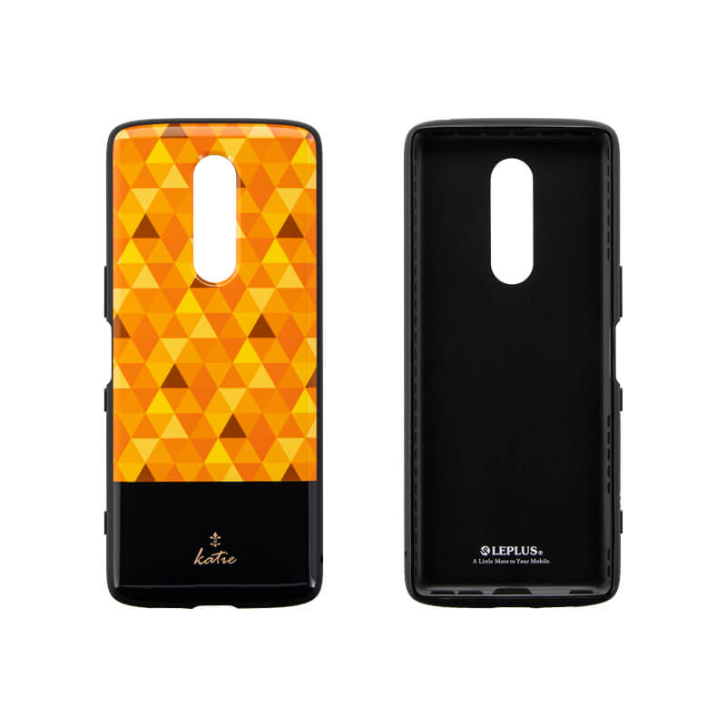 Xperia 1 SO-03L/SOV40/SoftBank 耐衝撃ハイブリッドケース 「PALLET AIR Katie」 モザイクイエロー