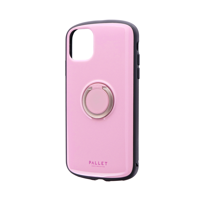 iPhone 11 耐衝撃リング付ハイブリッドケース「PALLET RING」 ピンク