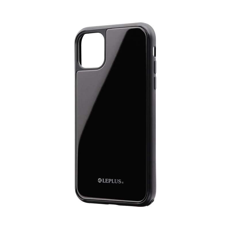 iPhone 11 背面ガラスシェルケース「SHELL GLASS」 ブラック