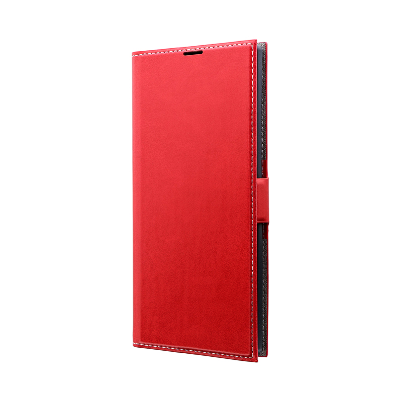 Galaxy Note 10+ SC-01M/SCV45 薄型PUレザーフラップケース「PRIME」 レッド