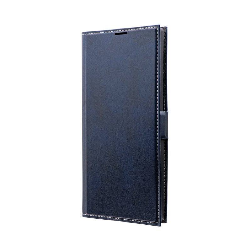 Galaxy Note 10+ SC-01M/SCV45 薄型PUレザーフラップケース「PRIME」 ネイビー