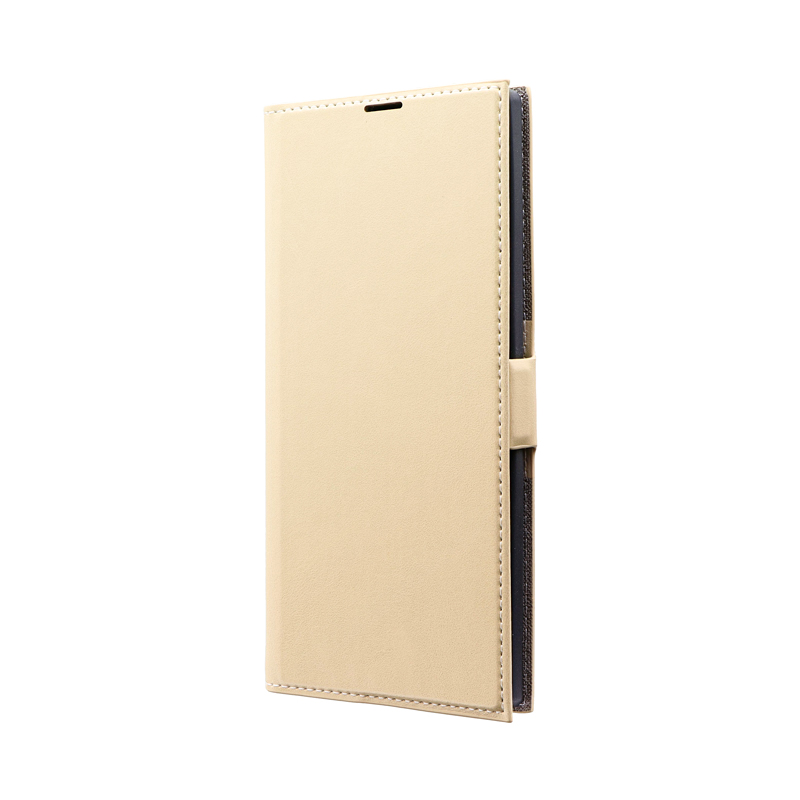 Galaxy Note 10+ SC-01M/SCV45 薄型PUレザーフラップケース「PRIME」 ベージュ