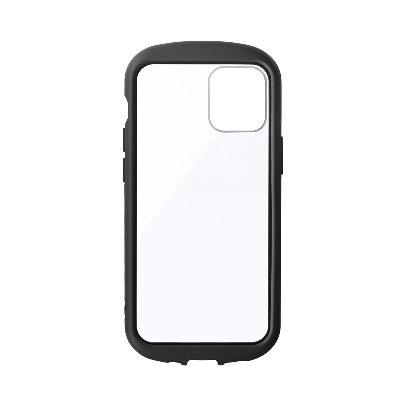 iPhone 12 mini 耐衝撃ハイブリッドケース「PALLET CLEAR Flat」 ブラック
