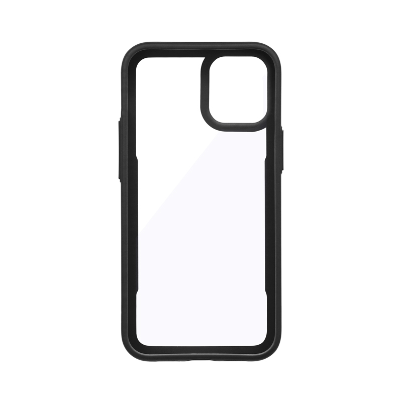iPhone 12 mini ラウンドエッジガラスシェルケース「SHELL GLASS Round」 ブラック